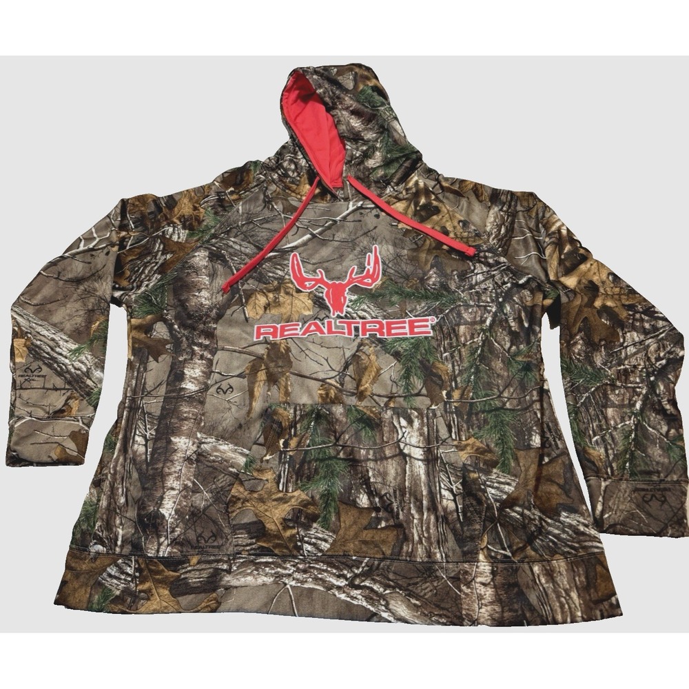 Realtree Cameo Women'  Pullover Hoodie Cottonwood Canyon Buckhorn XXL